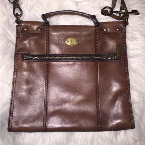 Long strap satchel bag